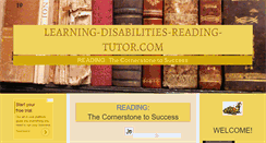 Desktop Screenshot of learning-disabilities-reading-tutor.com